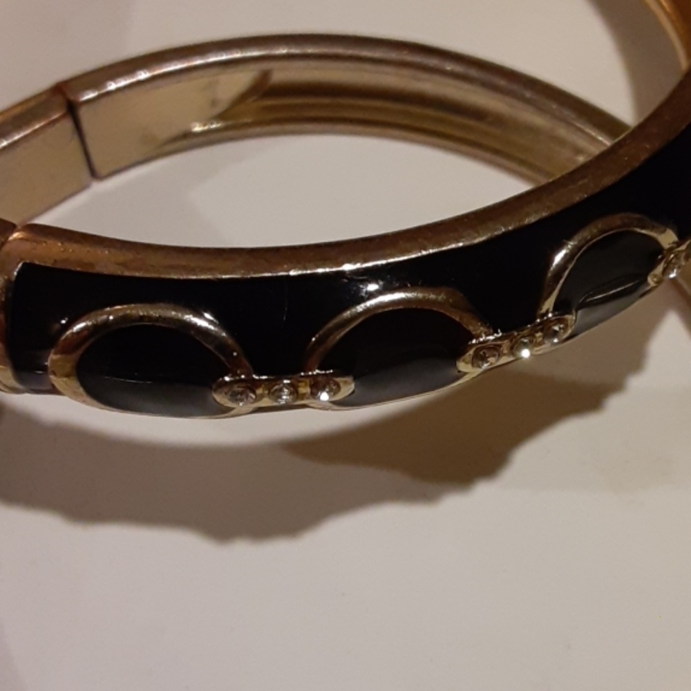 Two Sequin Hinged Bangle Bracelets - image 6